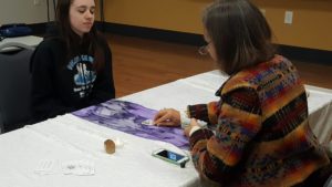 The event featured both a Psychic and a Tarot Card reader. 
