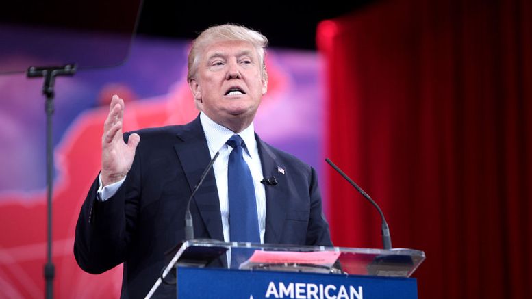Candidate for president  of the United States Donald Trump in Washington DC. Photo via WIKIMEDIA COMMONS