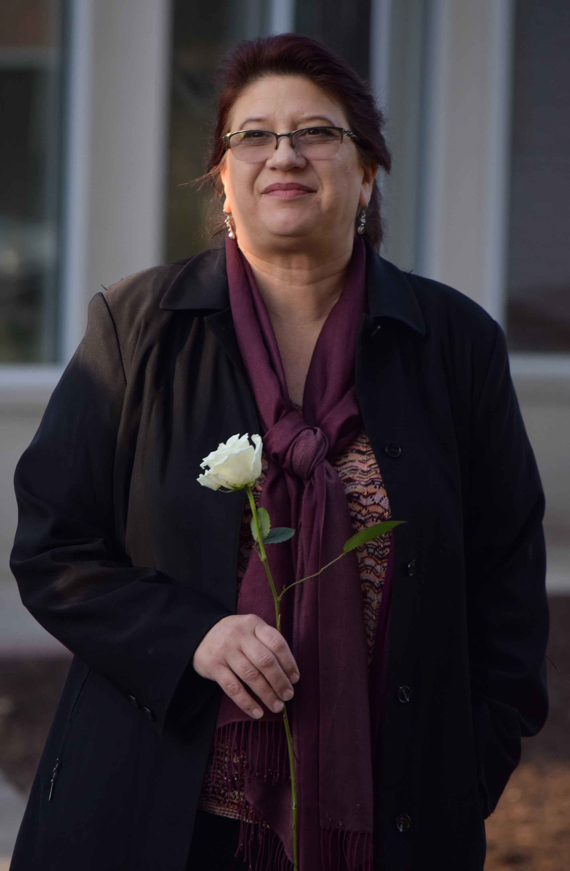 Jenise DePinto, professor of history, was one of many faculty members to attend the silent vigil